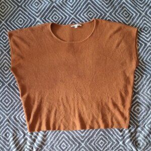 CYRUS Rayon Blend Tunic Top - Chic Orange-Brown Knit - Women's XL